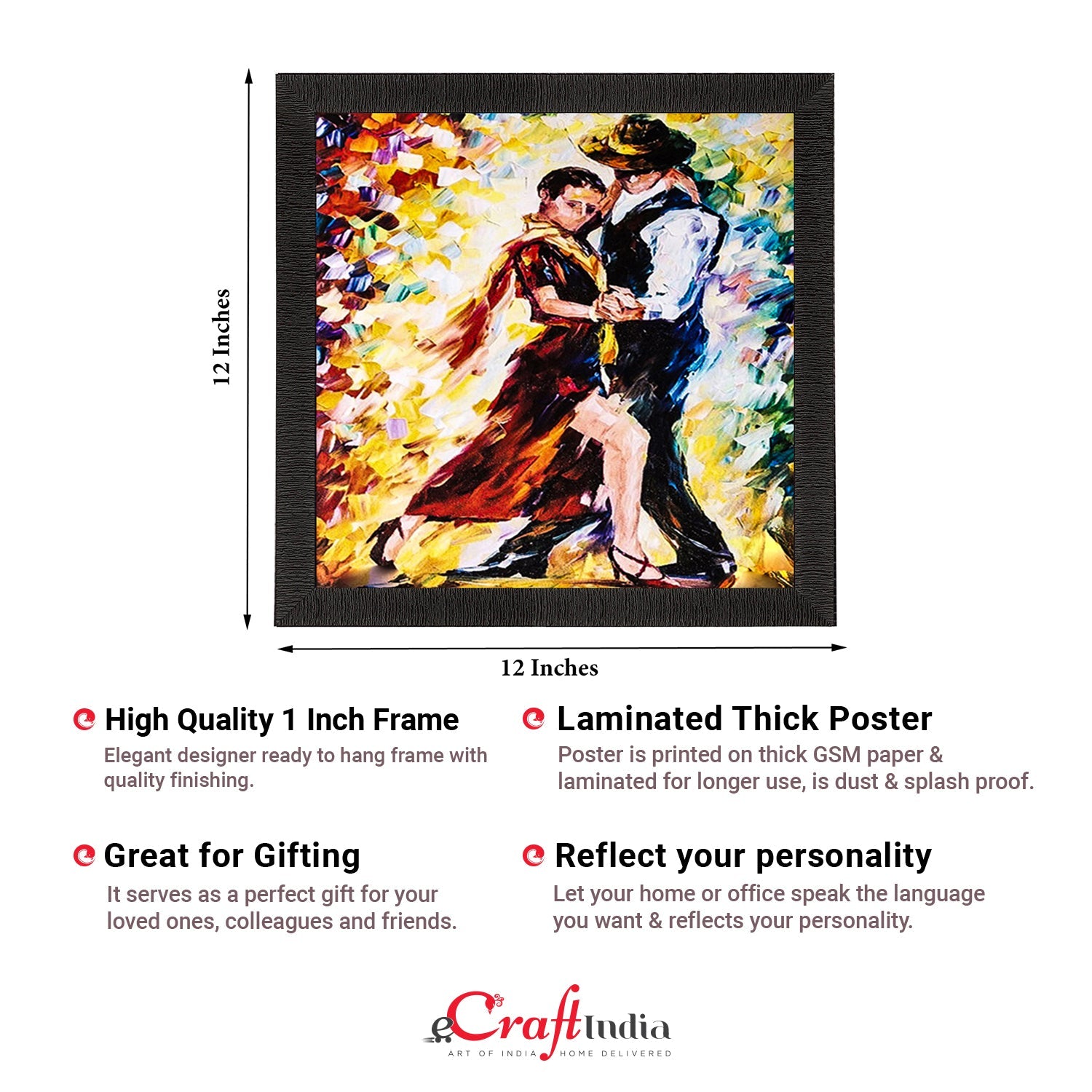 Set Beautiful Loving Couple Satin Matt Texture UV Art Painting Kafalo