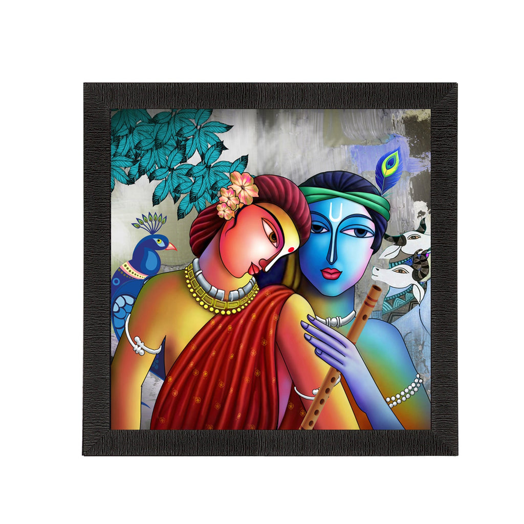 Radha Krishna Painting Digital Printed Religious Wall Art Kafalo