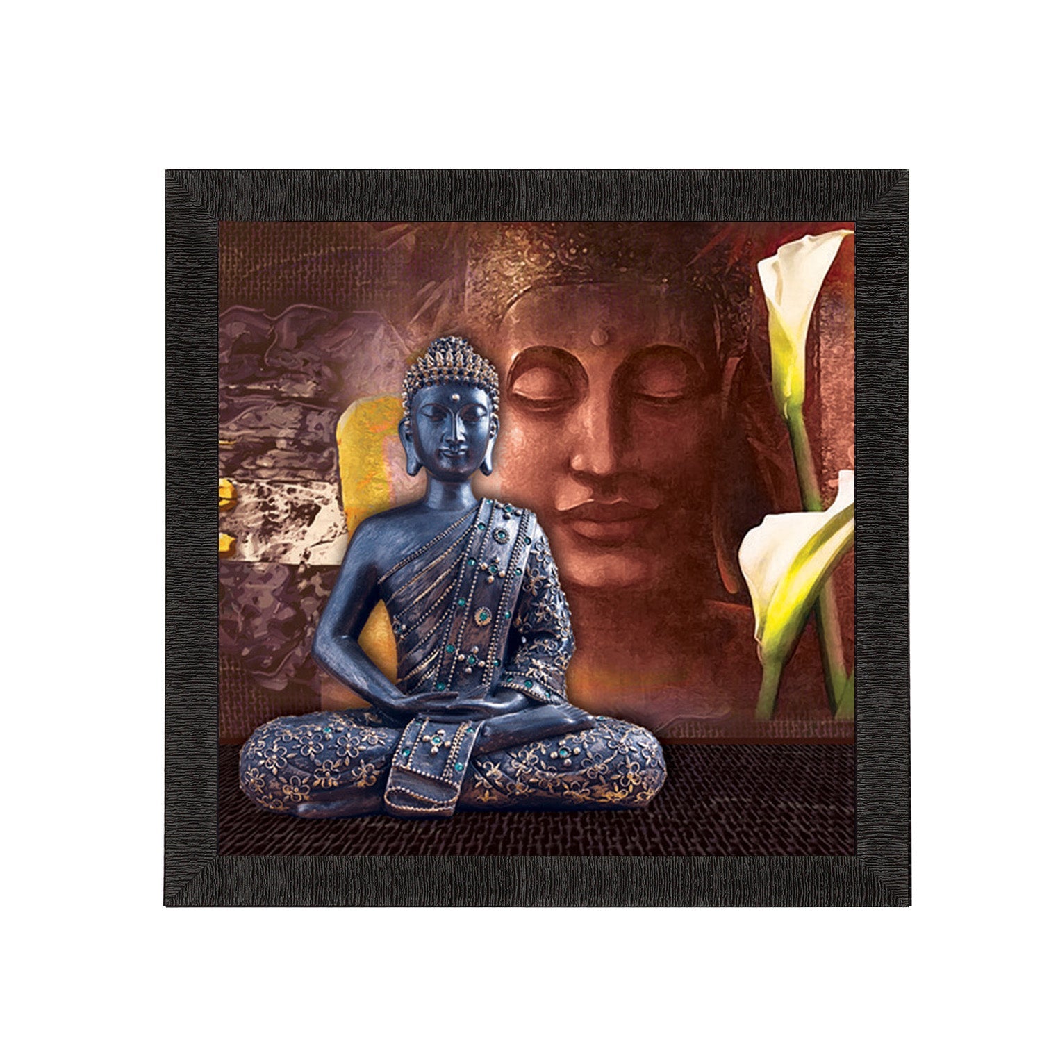 Lord Buddha Painting Digital Printed Religious Wall Art Kafalo