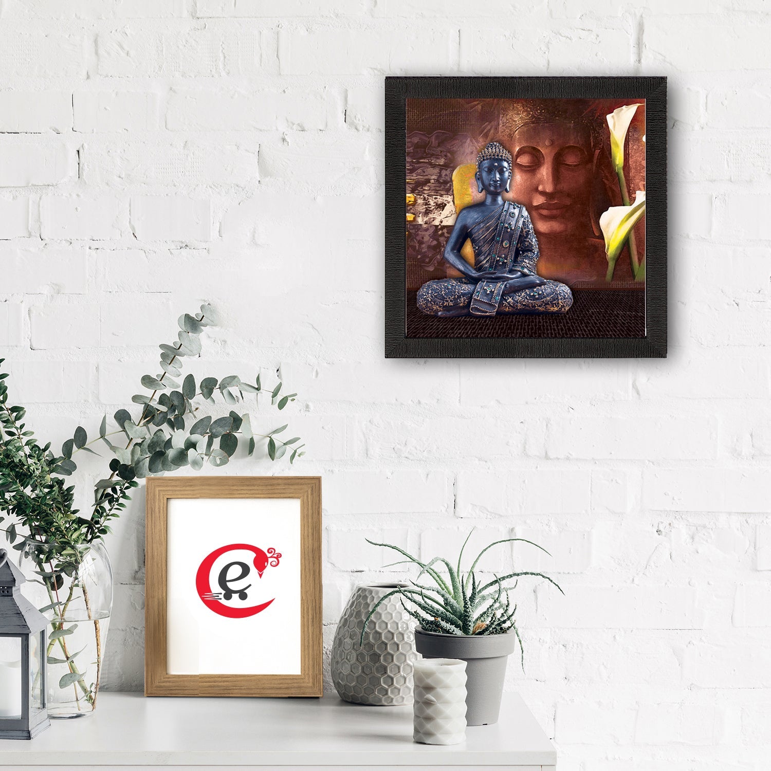 Lord Buddha Painting Digital Printed Religious Wall Art Kafalo
