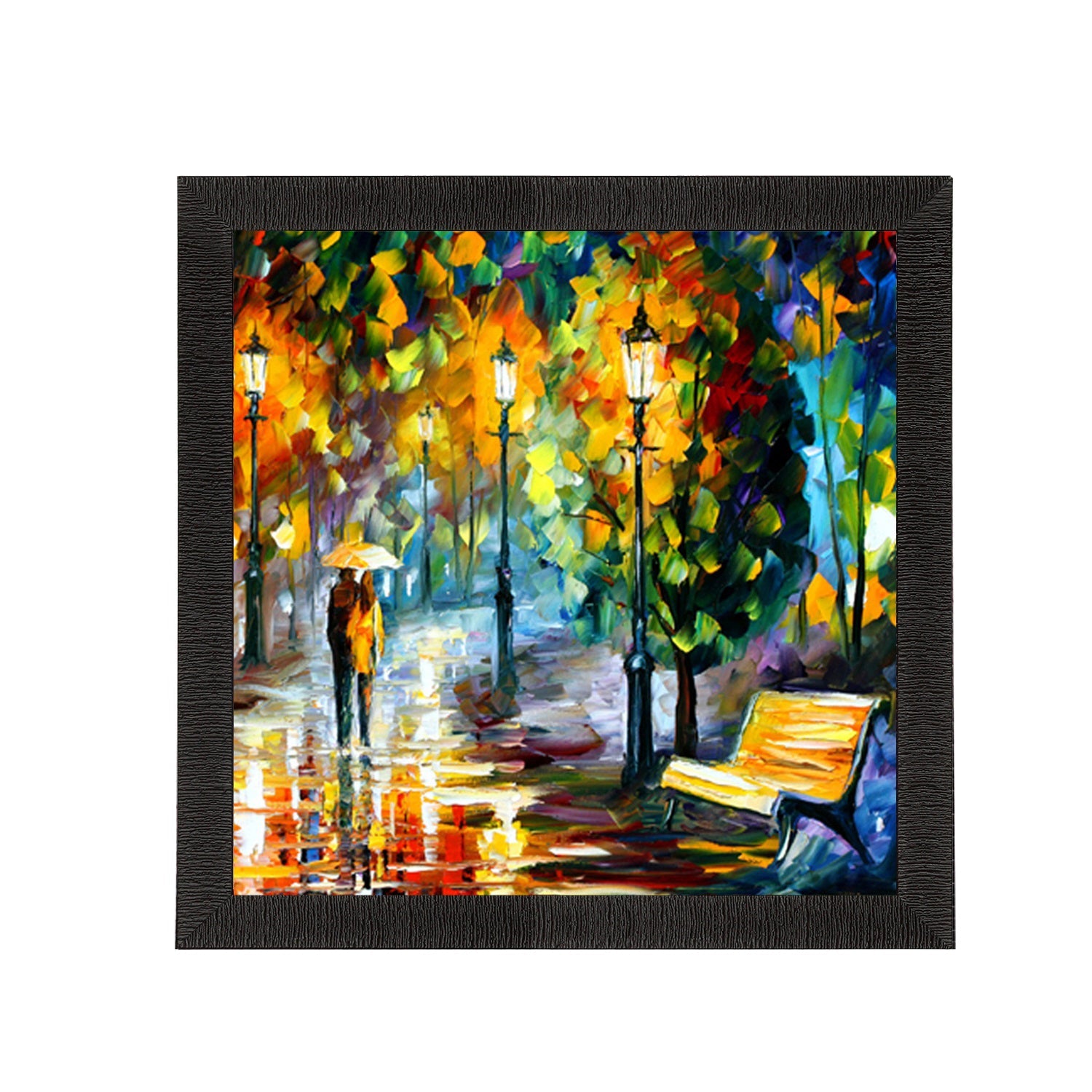 Beauty under Rain Satin Matt Texture UV Art Painting Kafalo