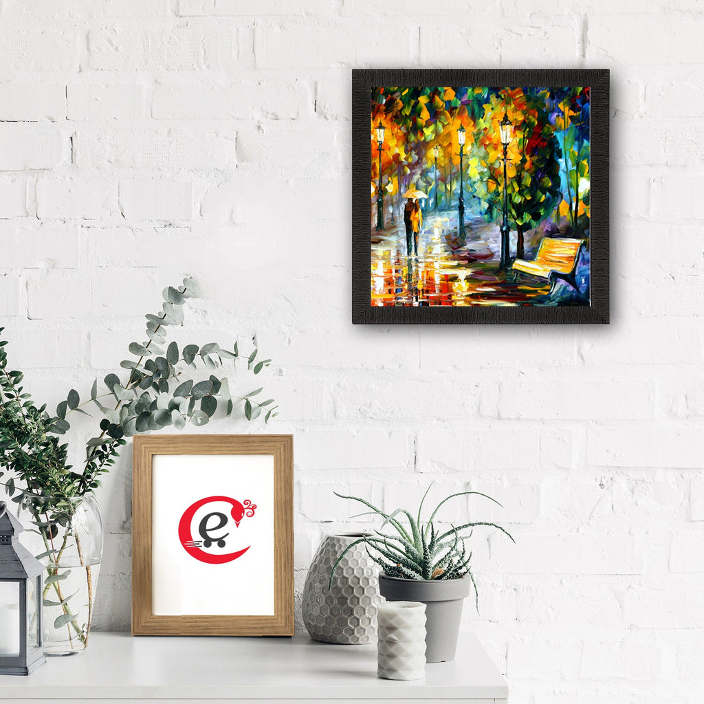 Beauty under Rain Satin Matt Texture UV Art Painting Kafalo