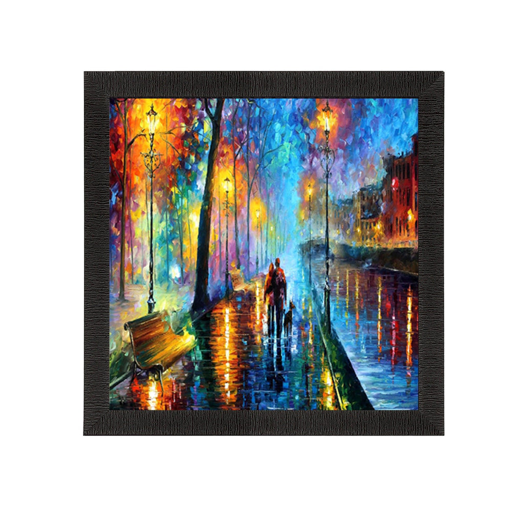 Beauty under Rain Satin Matt Texture UV Art Painting Kafalo