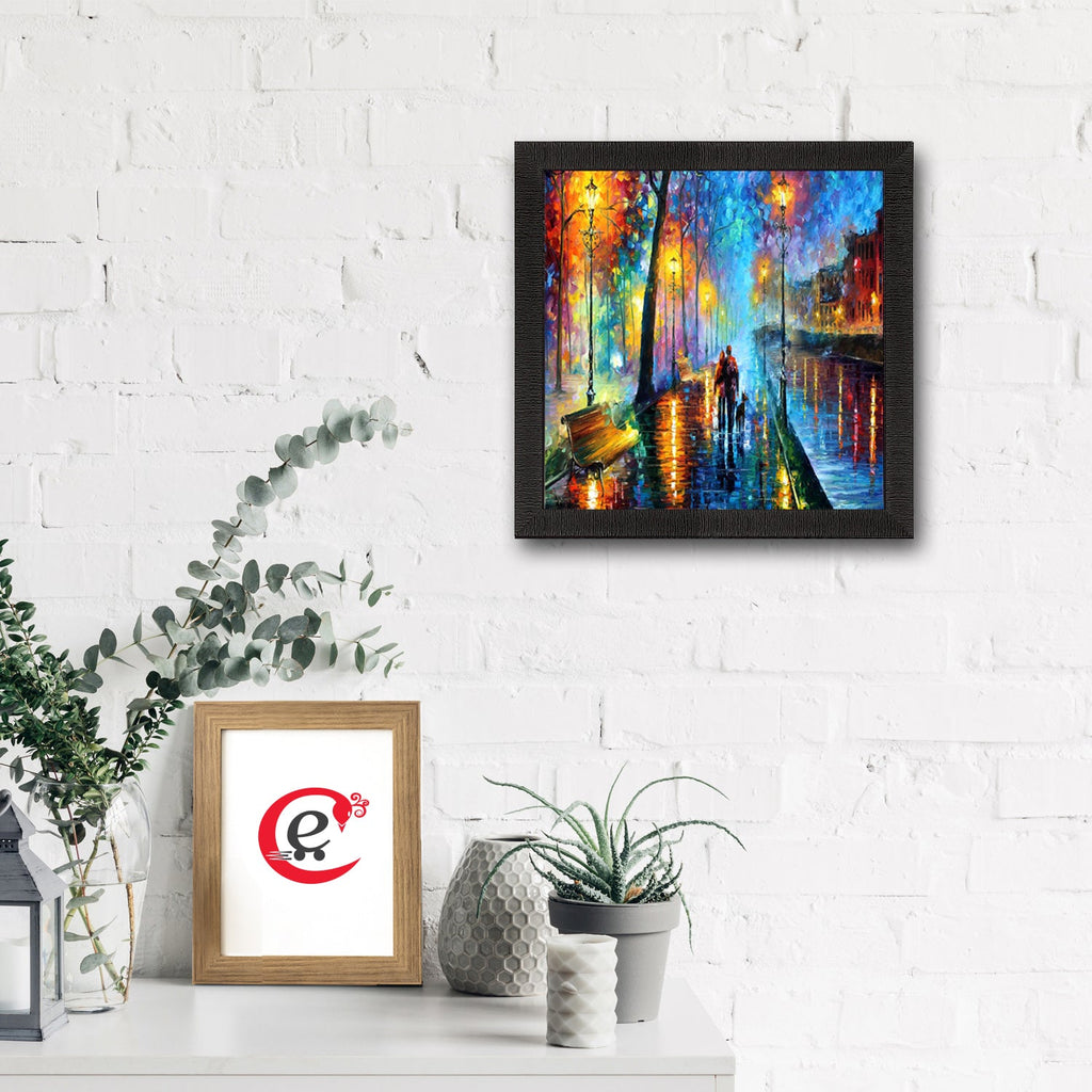 Beauty under Rain Satin Matt Texture UV Art Painting Kafalo