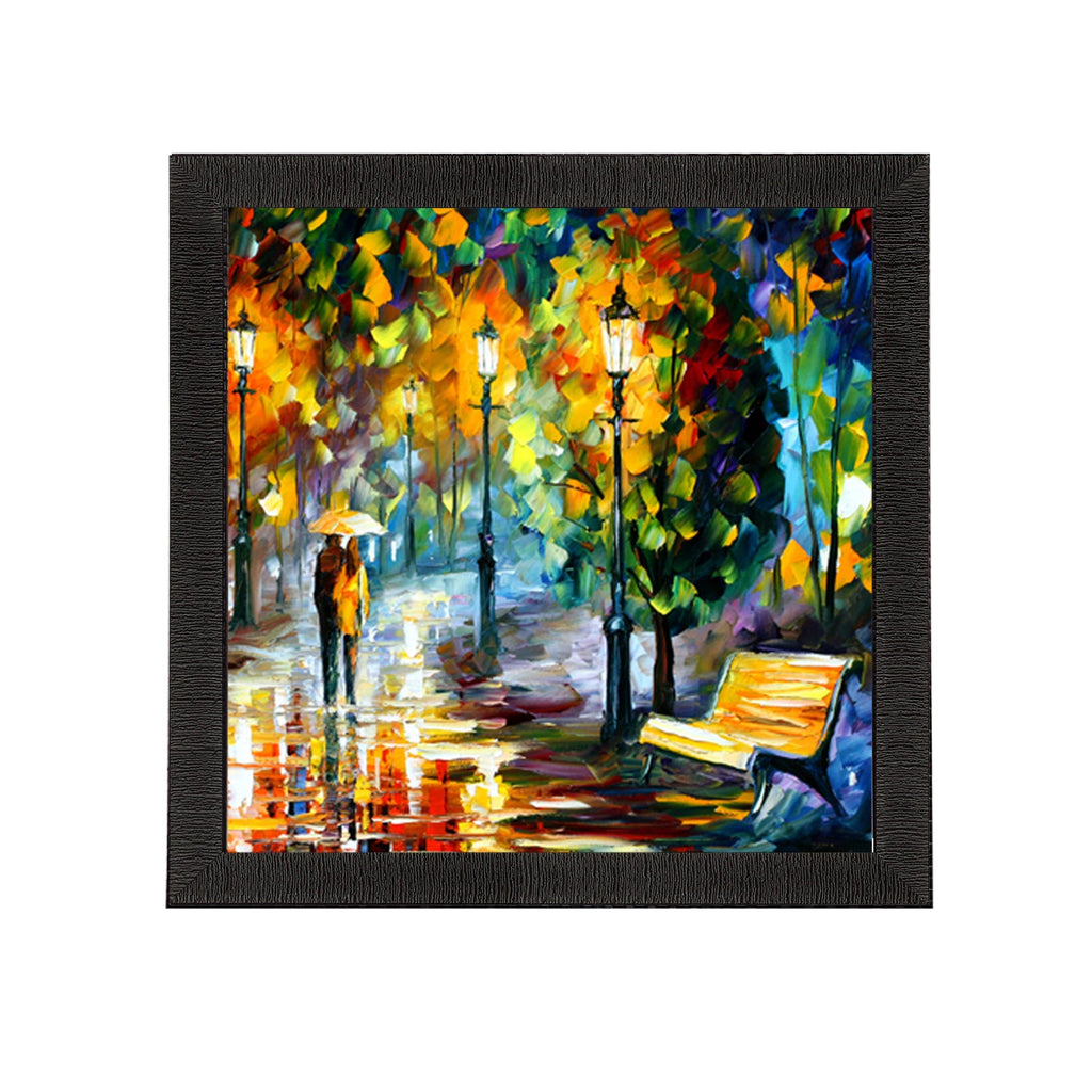 Beauty under Rain Satin Matt Texture UV Art Painting Kafalo