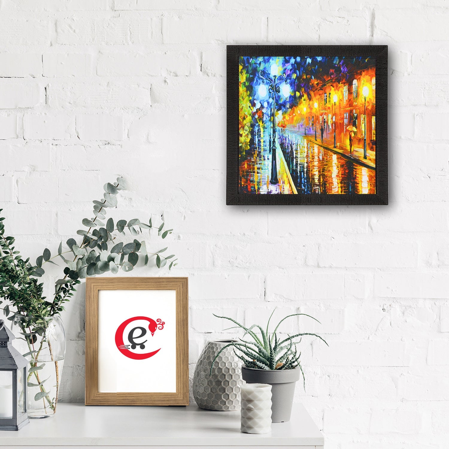 Beauty under Rain Satin Matt Texture UV Art Painting Kafalo