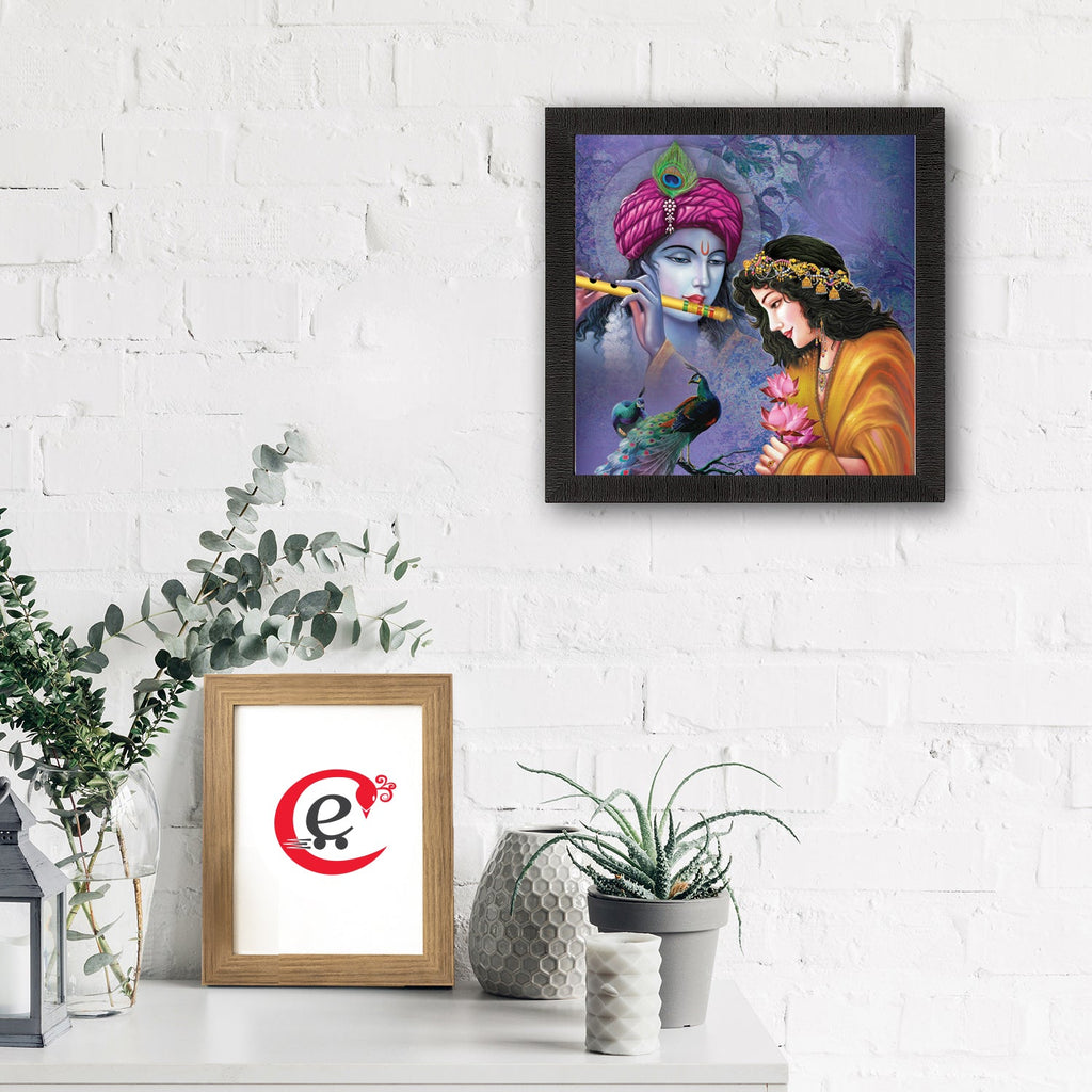 Abstract Radha Krishna Satin Matt Texture UV Art Painting Kafalo