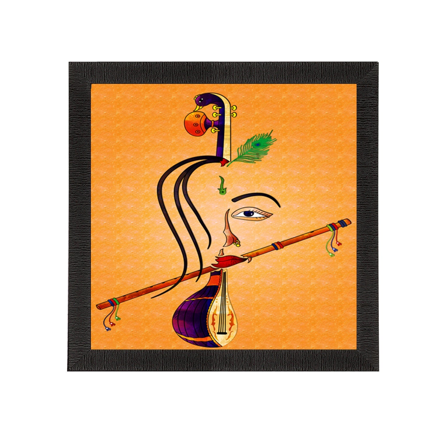 Lord Krishna Matt Texture UV Art Painting Kafalo