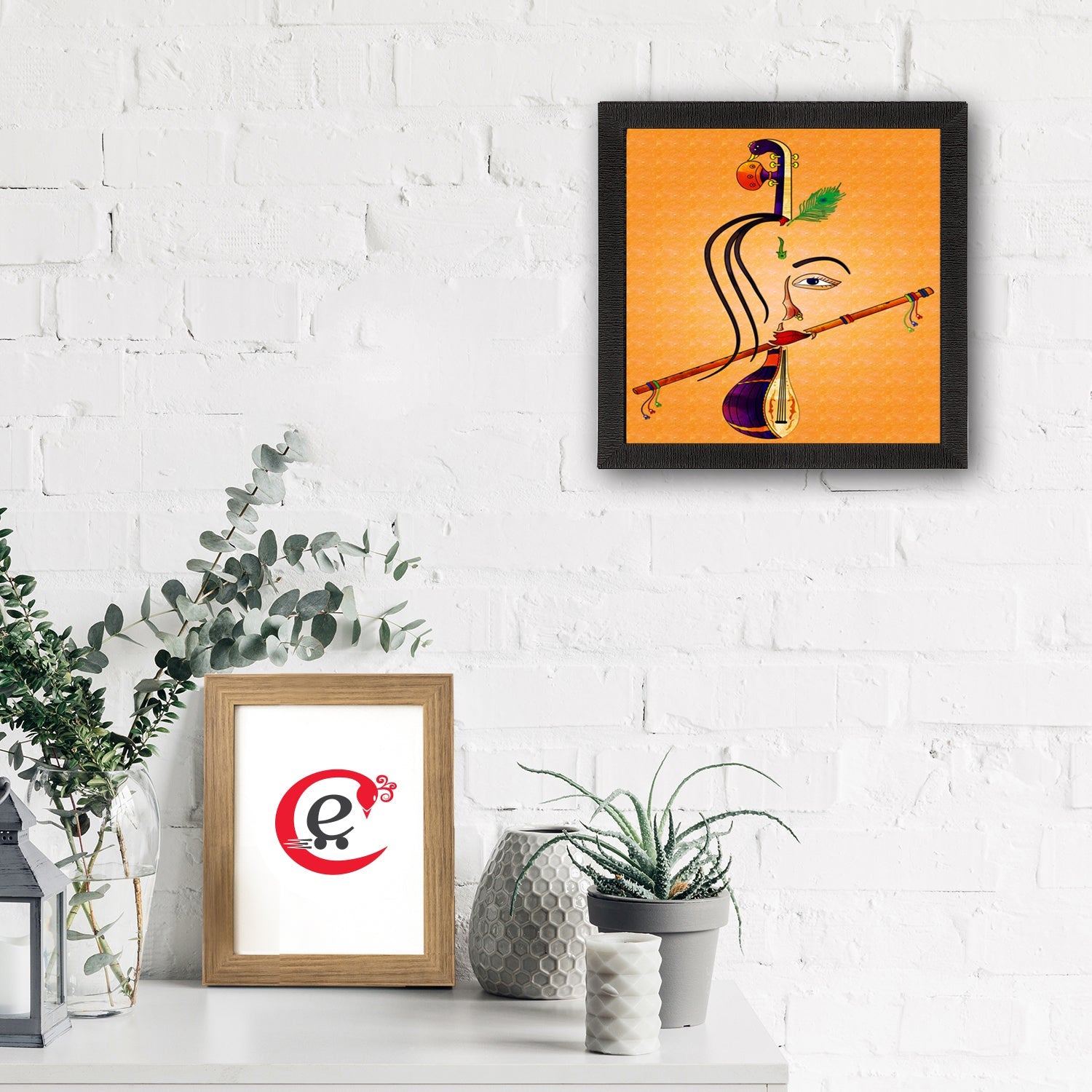 Lord Krishna Matt Texture UV Art Painting Kafalo