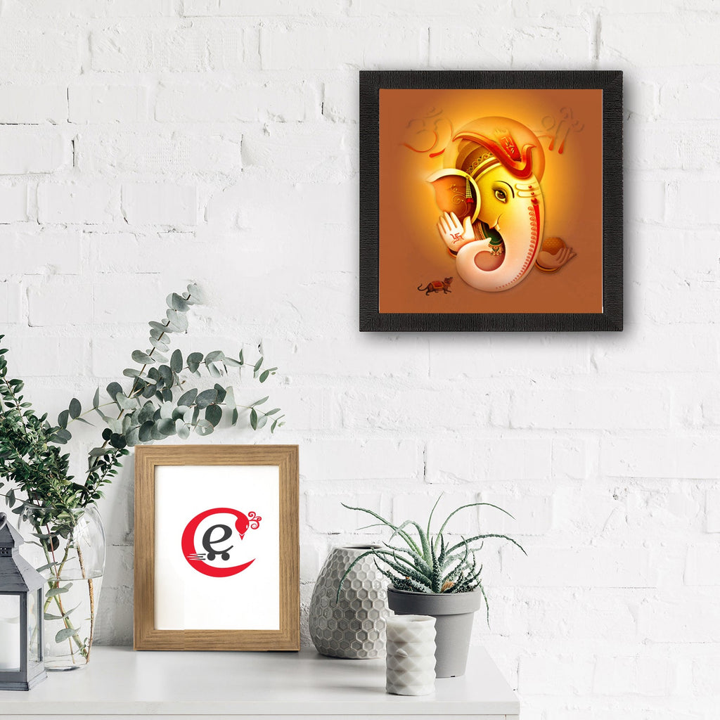 Lord Ganesha Satin Matt Texture UV Art Painting Kafalo
