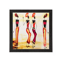 Abstract 4 Lady Design Satin Matt Texture UV Art Painting Kafalo