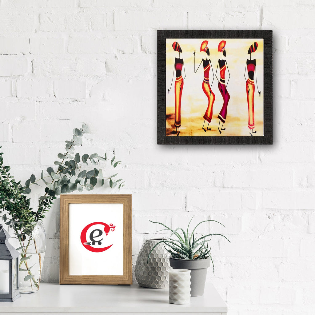 Abstract 4 Lady Design Satin Matt Texture UV Art Painting Kafalo