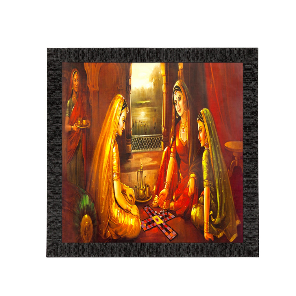 Sitting Lady Design Satin Matt Texture UV Art Painting Kafalo