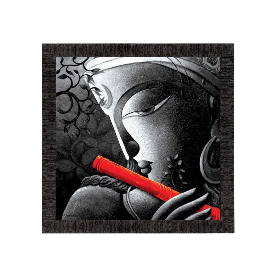 Lord Krishna Playing Flute Painting Digital Printed Religious Wall Art Kafalo