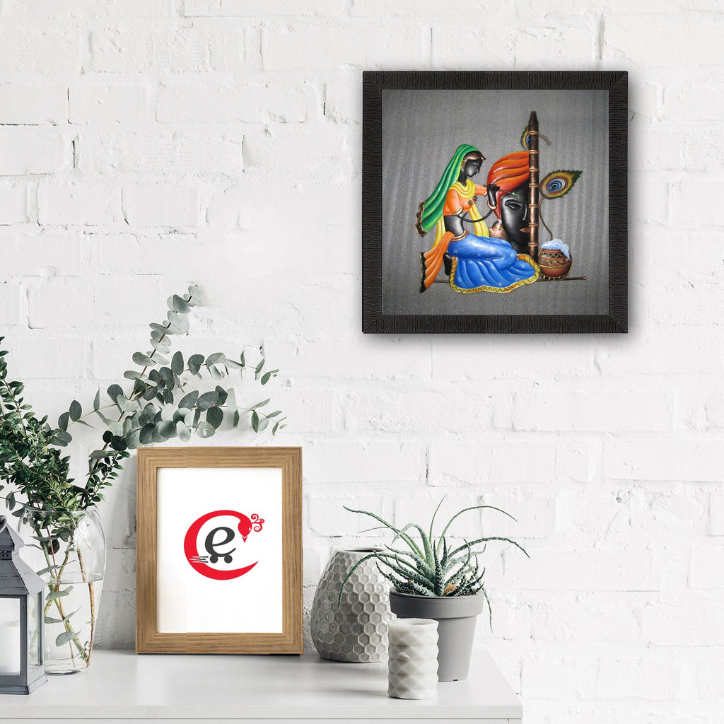 Radha Krishna Painting Digital Printed Abstract Religious Wall Art Kafalo