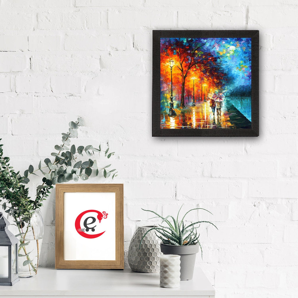 Rain Scene Satin Matt Texture UV Art Painting Kafalo