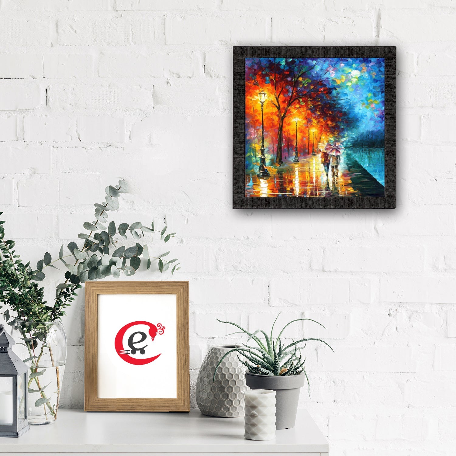 Rain Scene Satin Matt Texture UV Art Painting Kafalo
