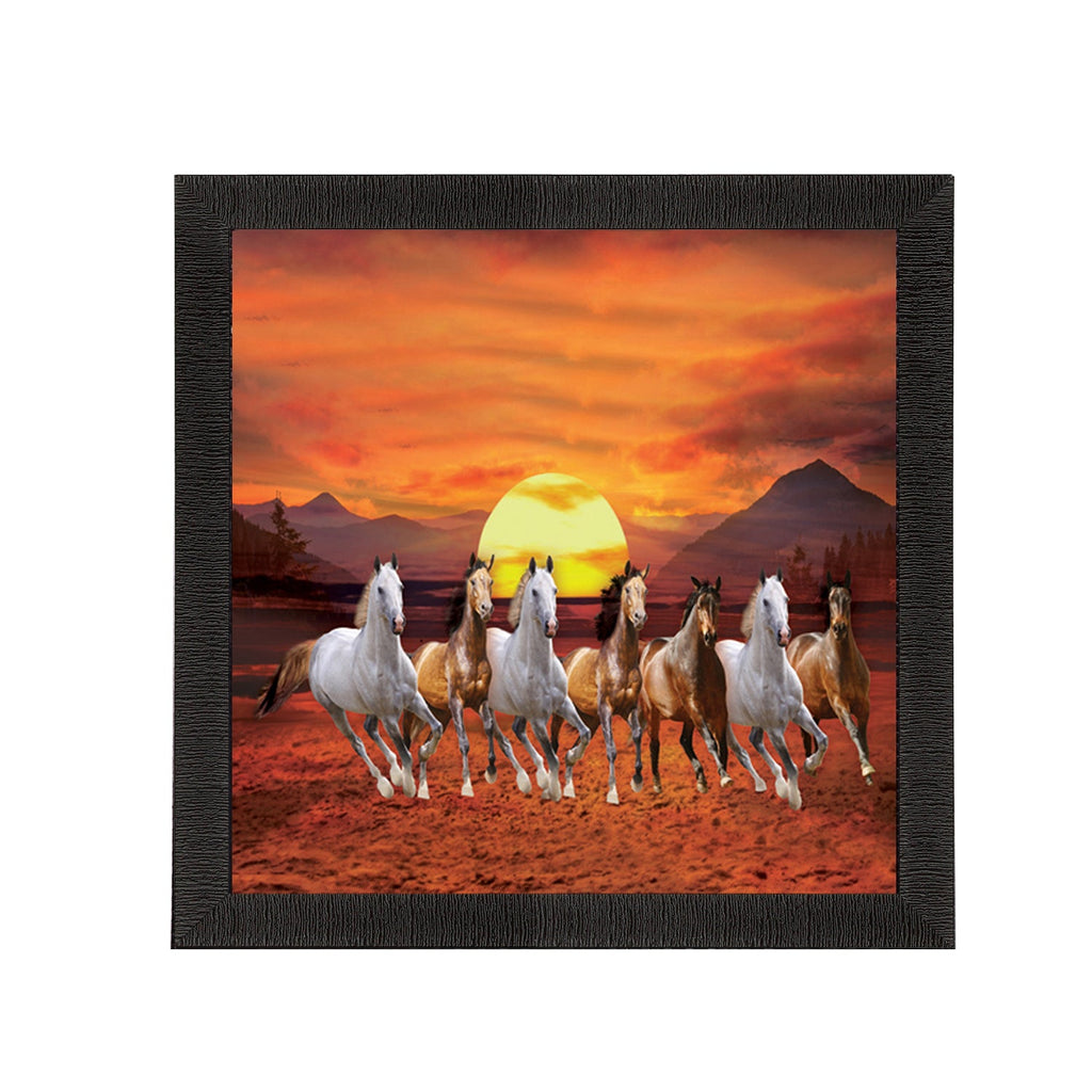 Seven Running Horses Painting Digital Printed Animal Wall Art Kafalo