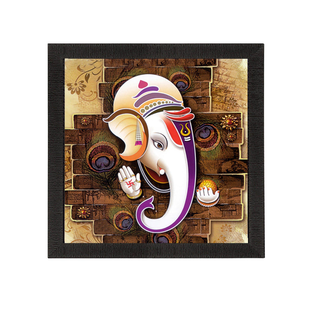 Lord Ganesha Satin Matt Texture UV Art Painting Kafalo