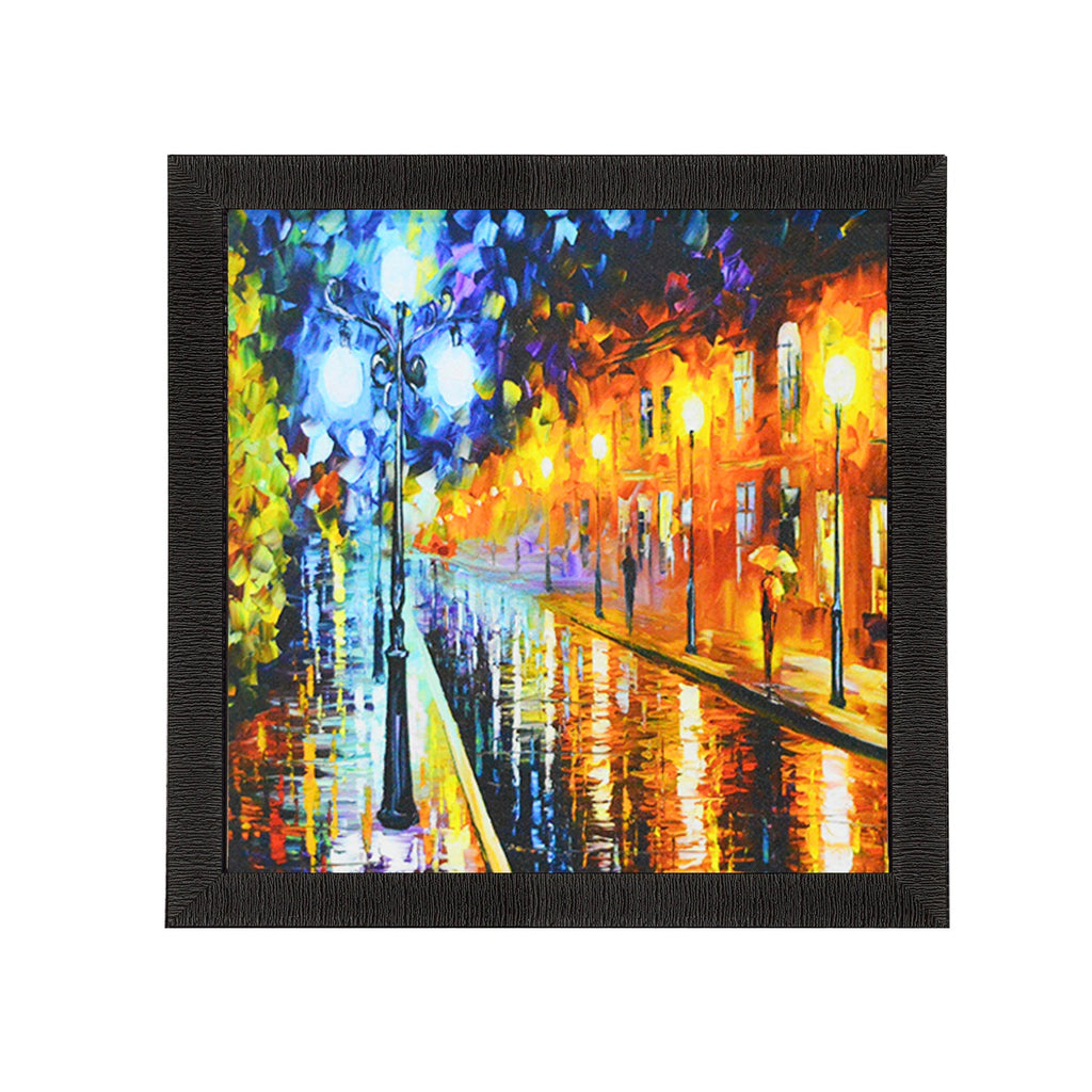 Beauty under Rain Satin Matt Texture UV Art Painting Kafalo