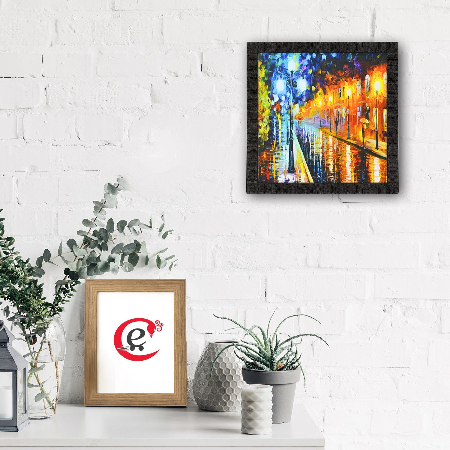Beauty under Rain Satin Matt Texture UV Art Painting Kafalo