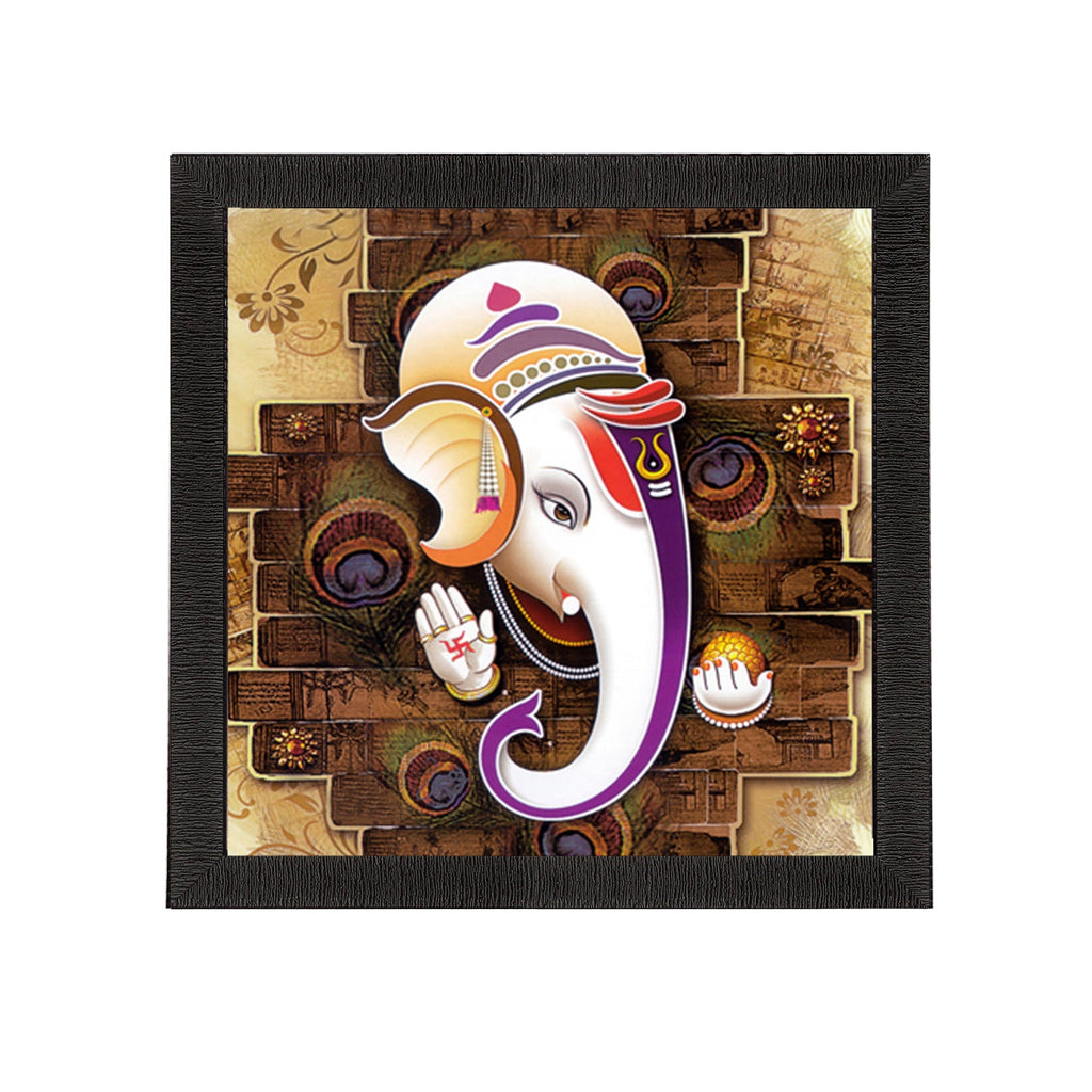 Lord Ganesha Satin Matt Texture UV Art Painting Kafalo