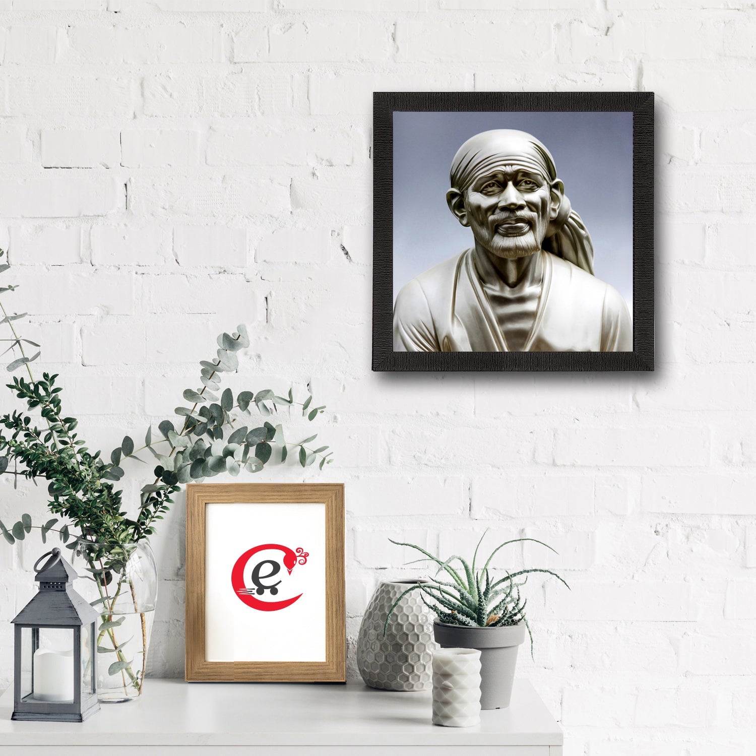 Sai Baba Satin Matt Texture UV Art Painting Kafalo