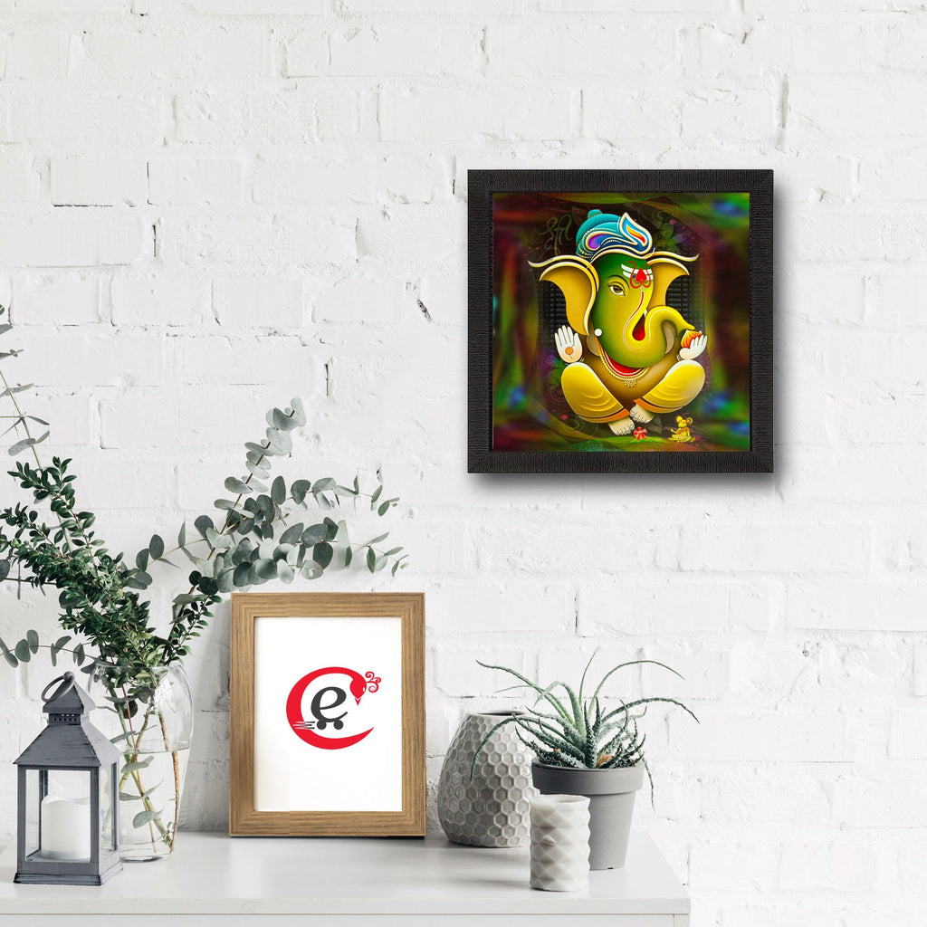 Lord Ganesha Satin Matt Texture UV Art Painting Kafalo