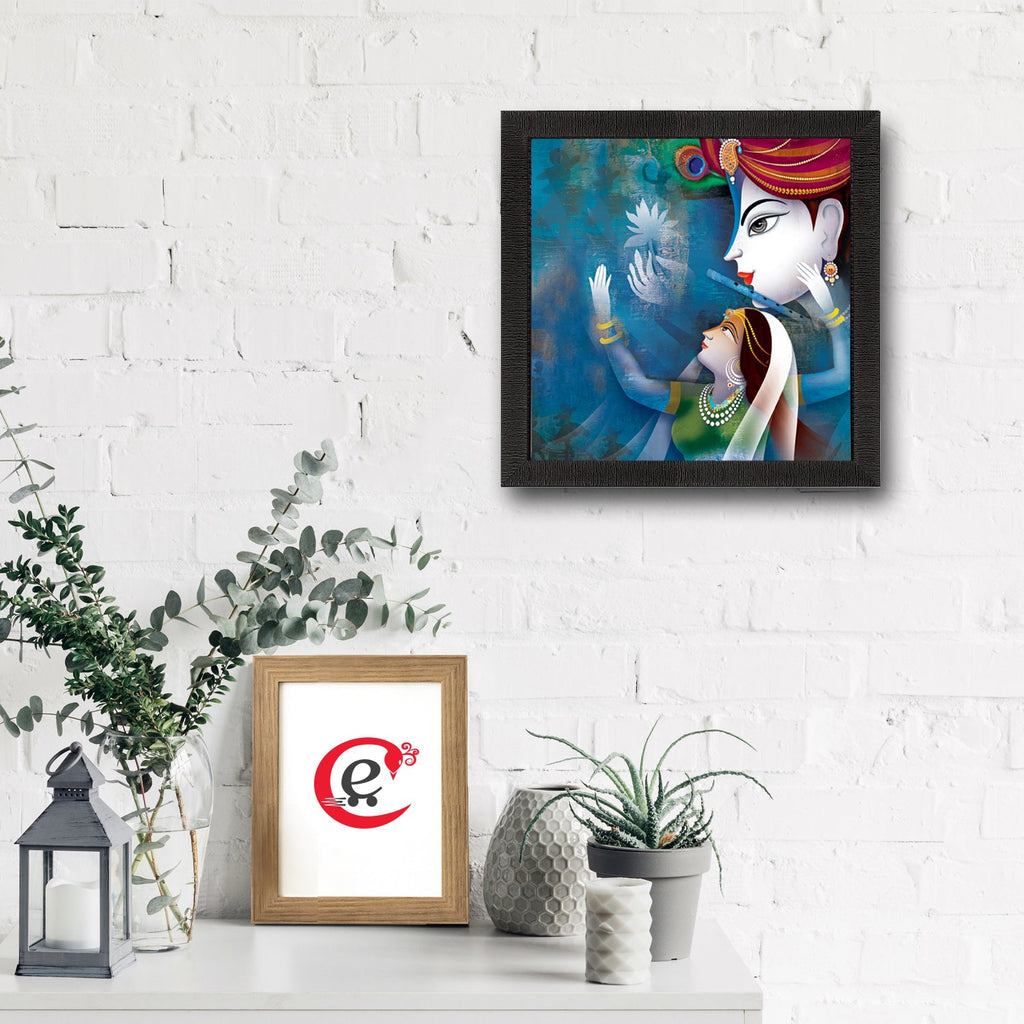 Radha Krishna Painting Digital Printed Religious Wall Art Kafalo