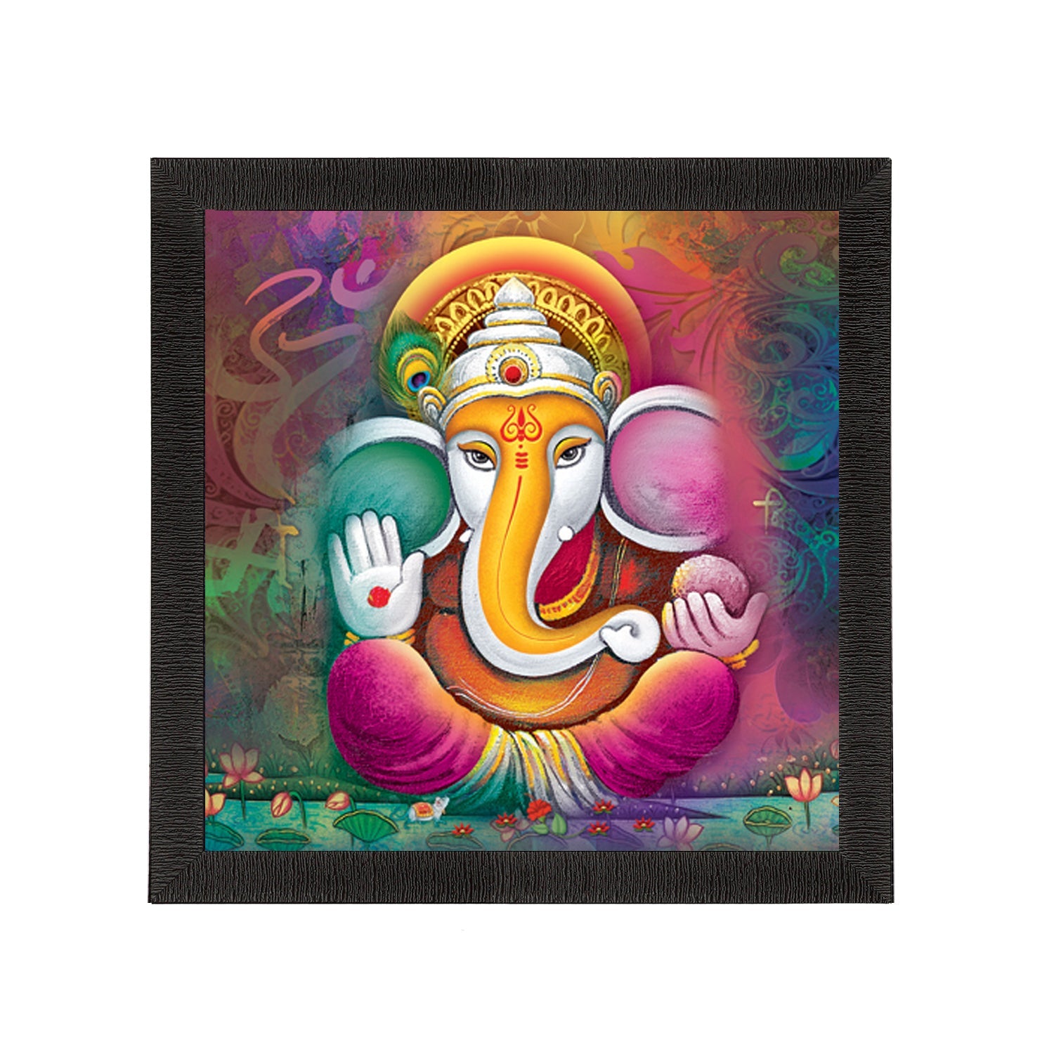 Lord Ganesha Satin Matt Texture UV Art Painting Kafalo