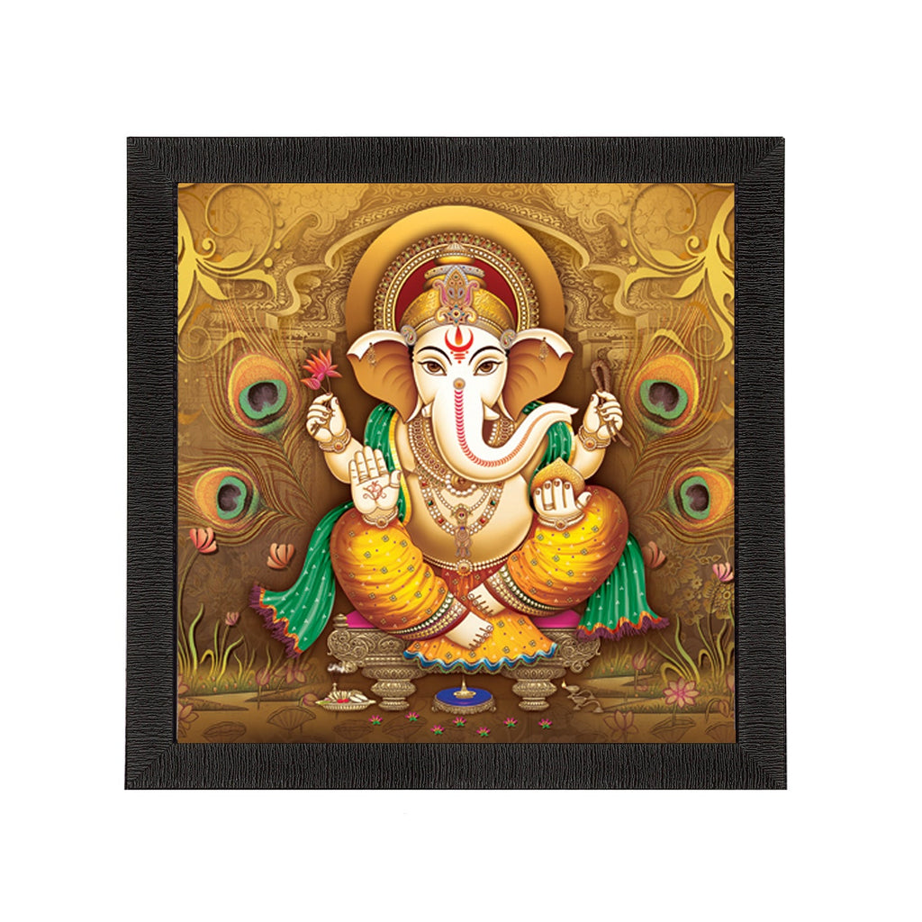 Lord Ganesha Satin Matt Texture UV Art Painting Kafalo