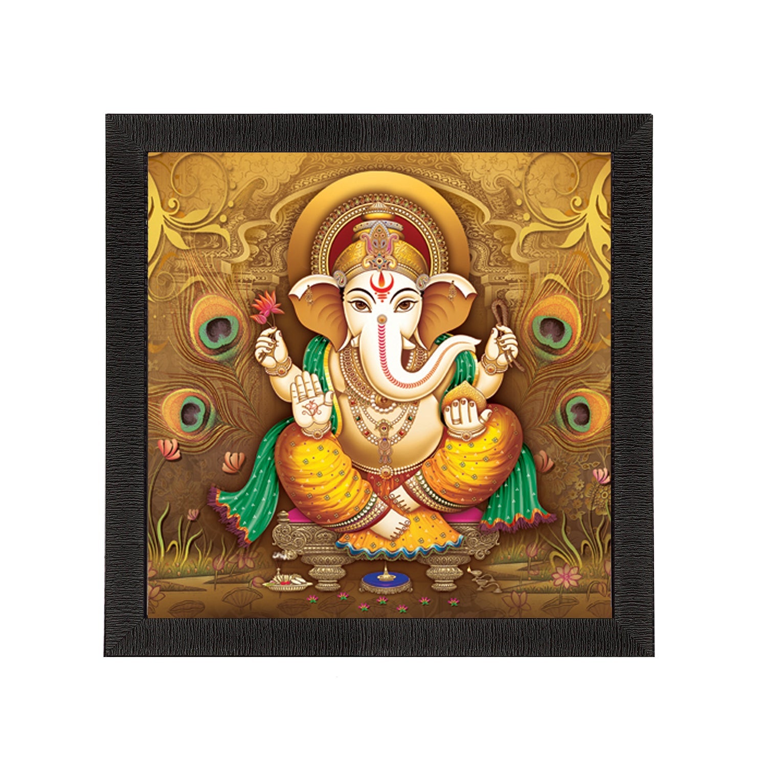 Lord Ganesha Satin Matt Texture UV Art Painting Kafalo