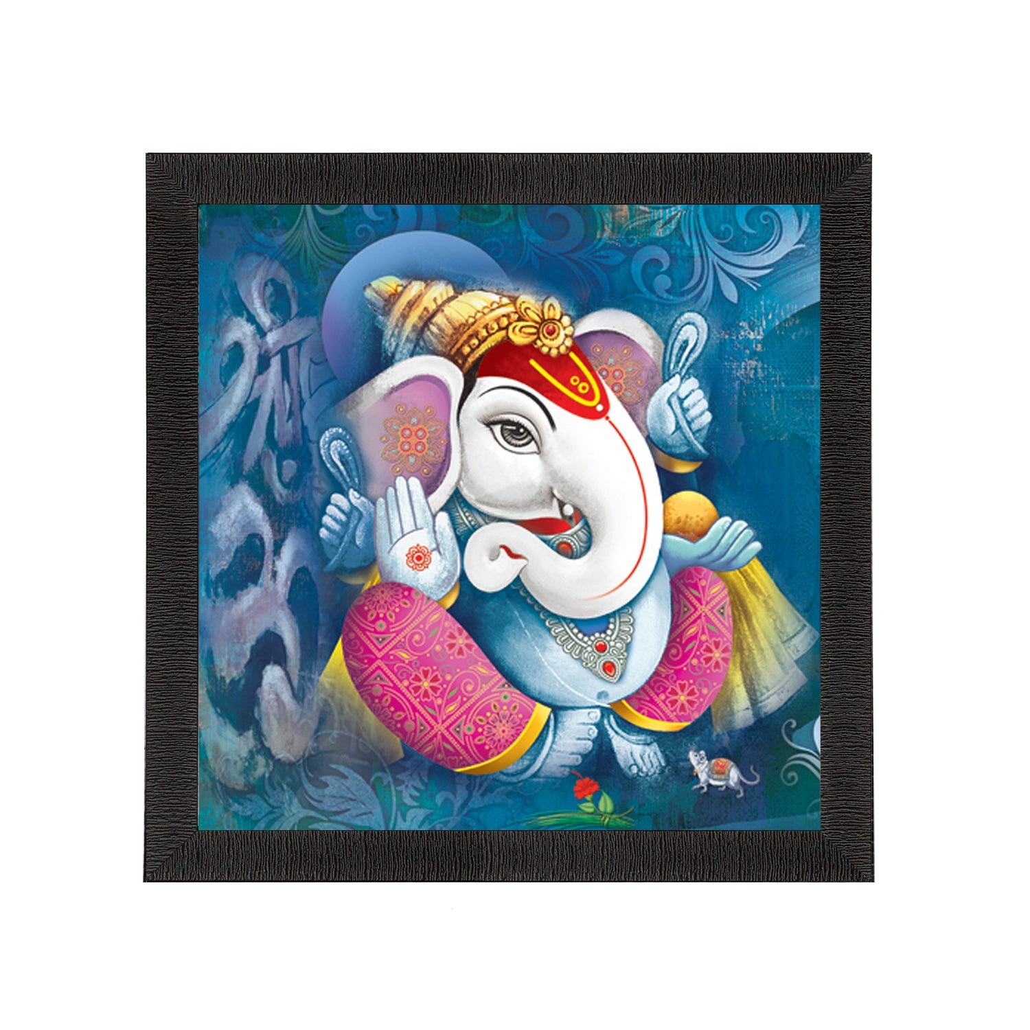 Lord Ganesha Satin Matt Texture UV Art Painting Kafalo