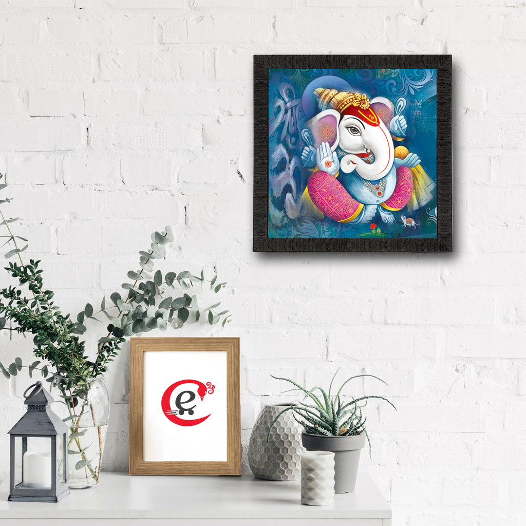 Lord Ganesha Satin Matt Texture UV Art Painting Kafalo