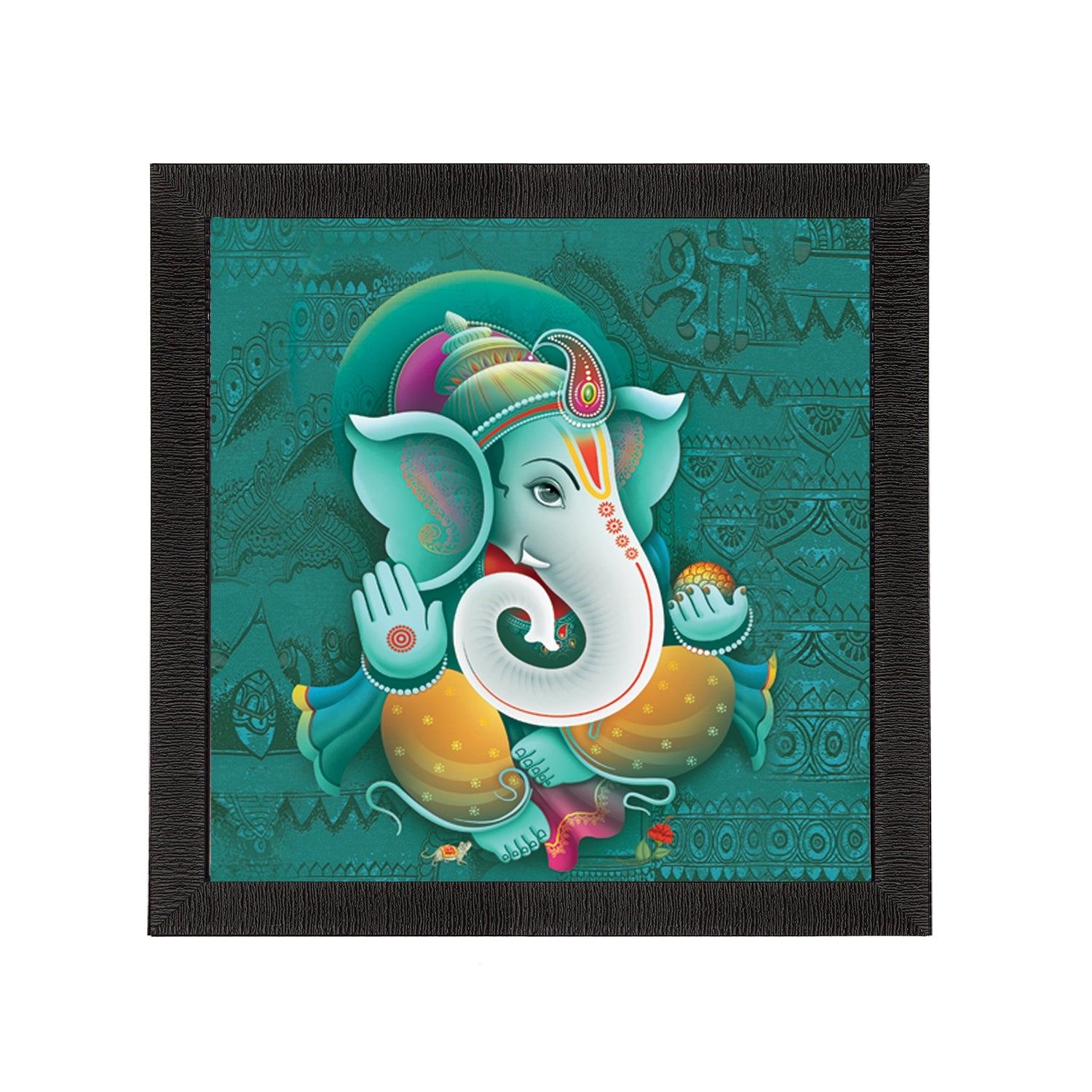 Lord Ganesha Satin Matt Texture UV Art Painting Kafalo