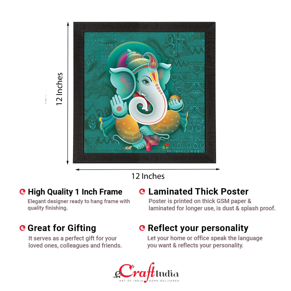 Lord Ganesha Satin Matt Texture UV Art Painting Kafalo