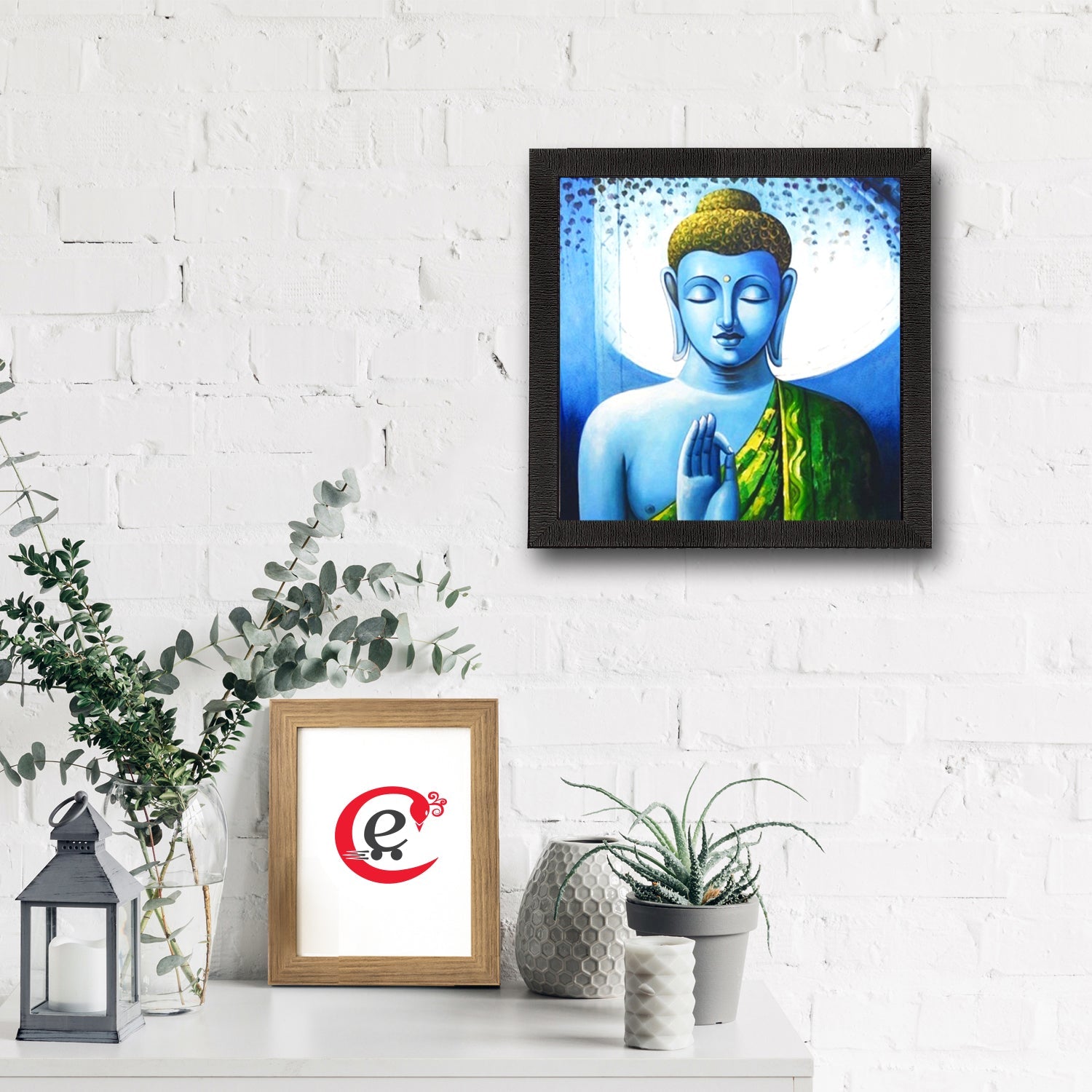 Spiritual Lord Buddha Satin Matt Texture UV Art Painting Kafalo