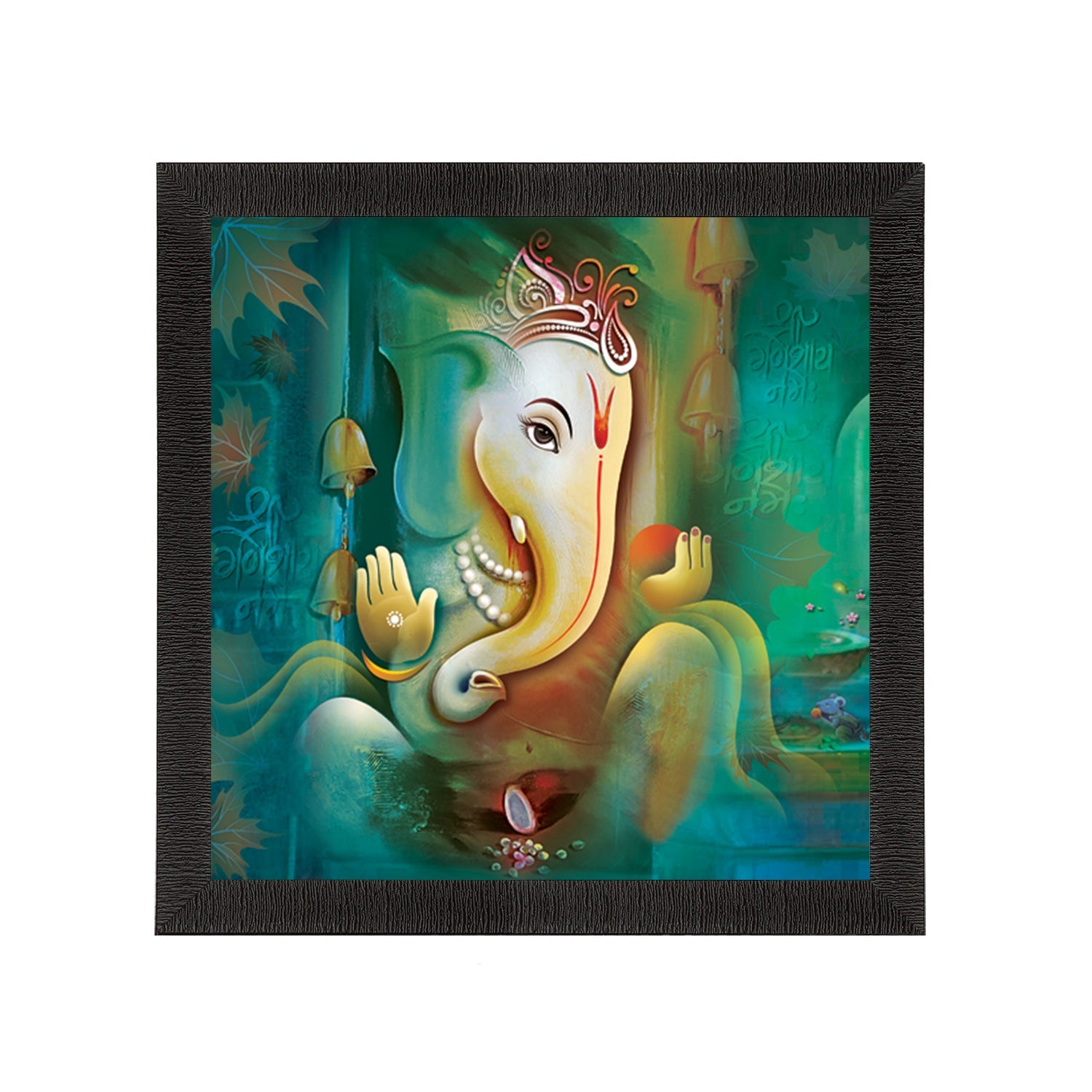 Lord Ganesha Satin Matt Texture UV Art Painting Kafalo