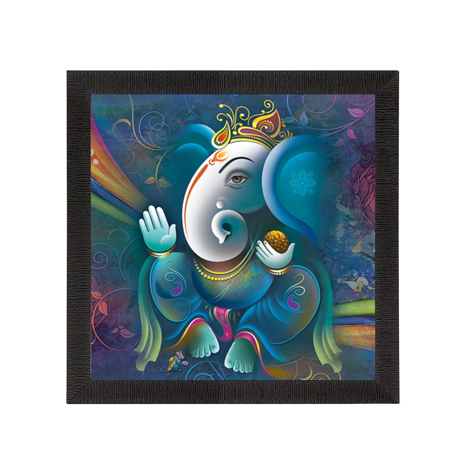 Lord Ganesha Satin Matt Texture UV Art Painting Kafalo