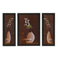 Set of 3 Floral Pot Satin Matt Texture UV Art Painting Kafalo