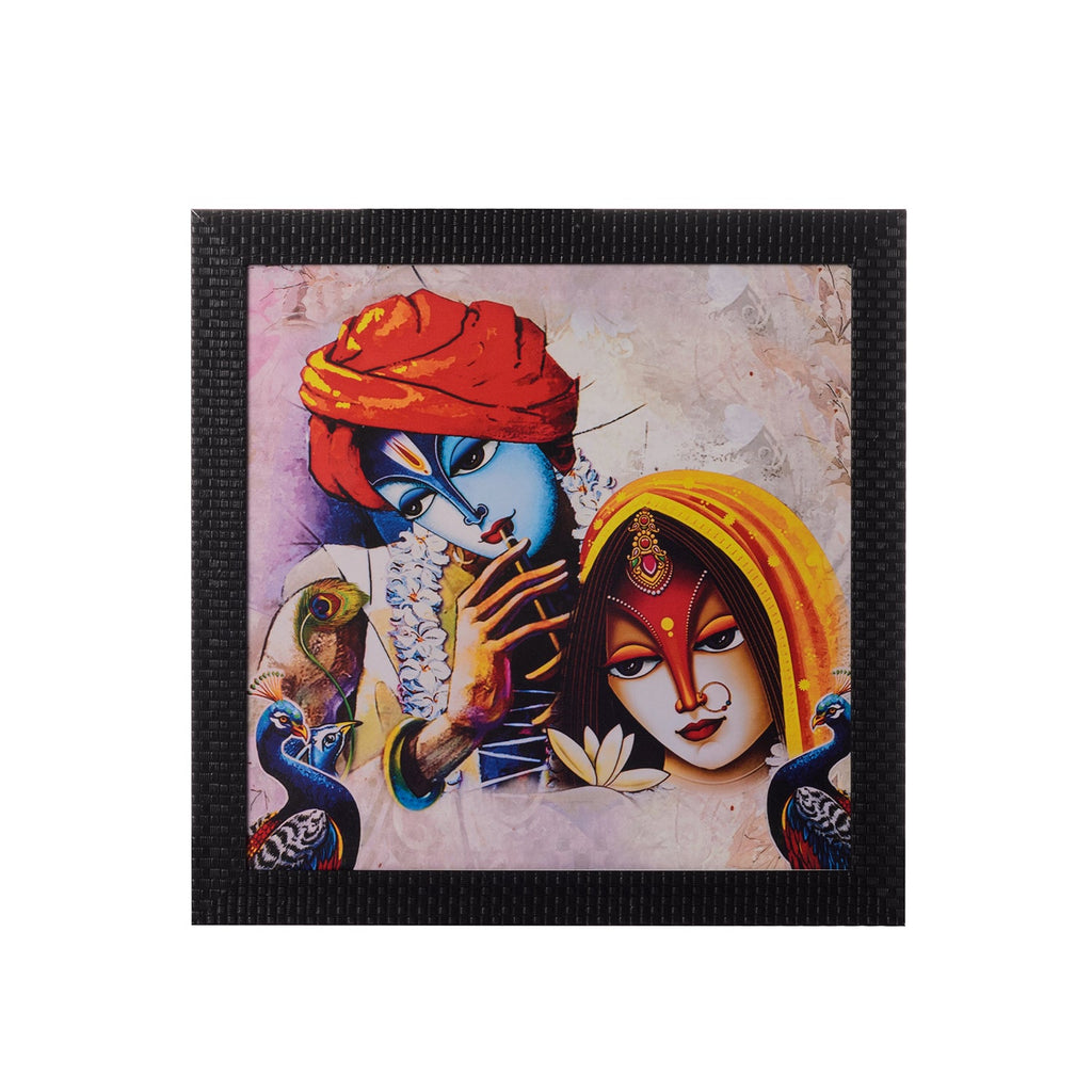 Radha Krishna Satin Matt Texture UV Art Painting Kafalo