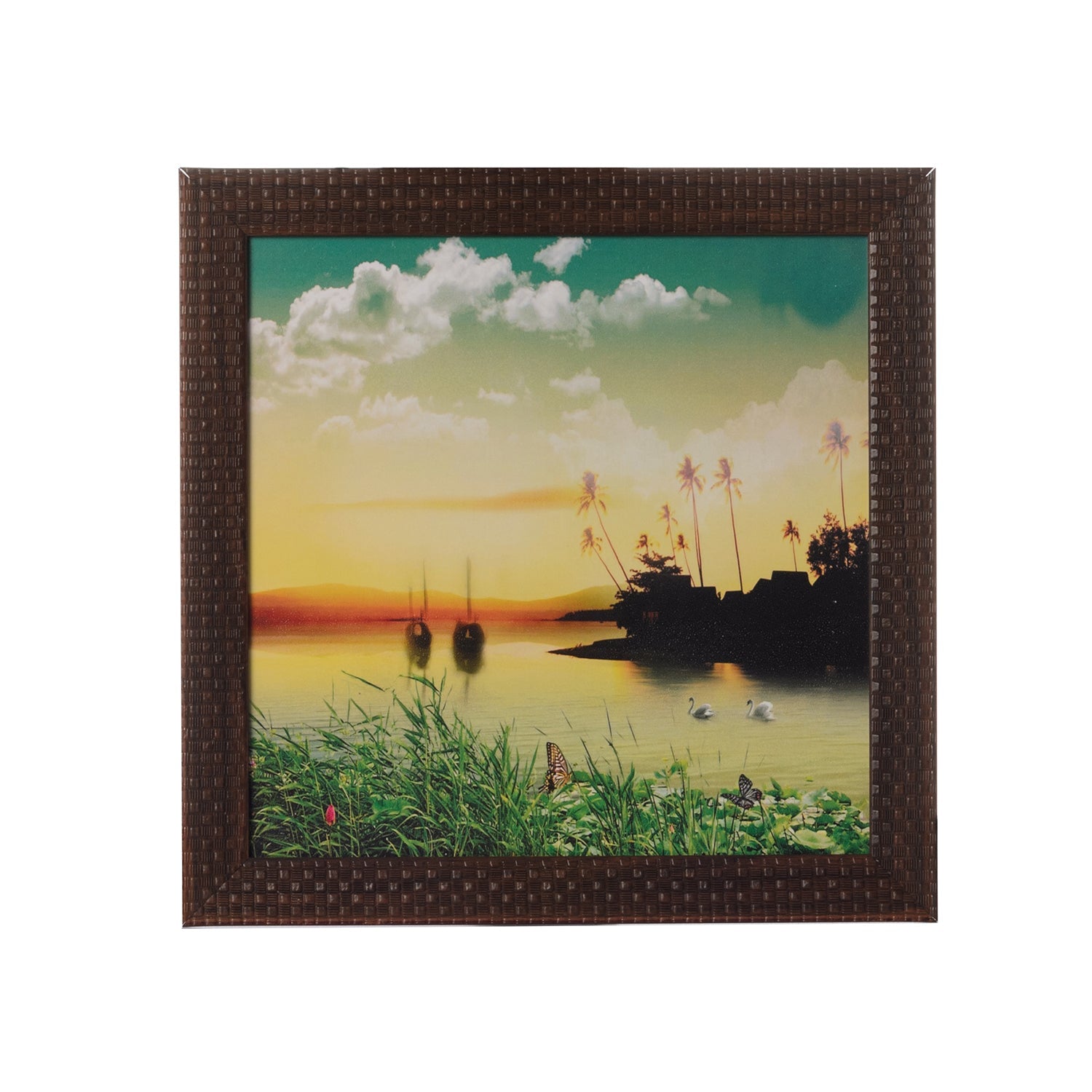 Morning Lake View Satin Matt Texture UV Art Painting Kafalo