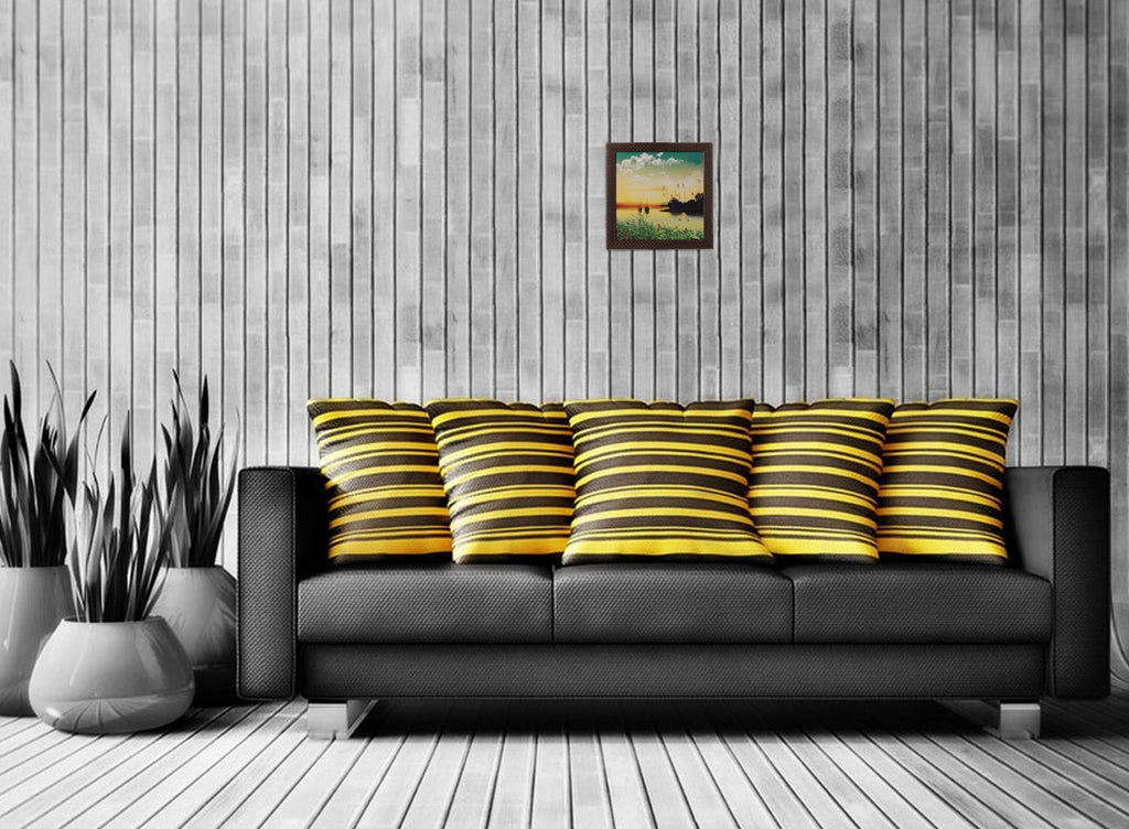 Morning Lake View Satin Matt Texture UV Art Painting Kafalo