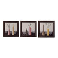 Set of 3 Floral Pot Satin Matt Texture UV Art Painting Kafalo