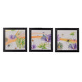Set of 3 Colorful Flowers Satin Matt Texture UV Art Painting Kafalo