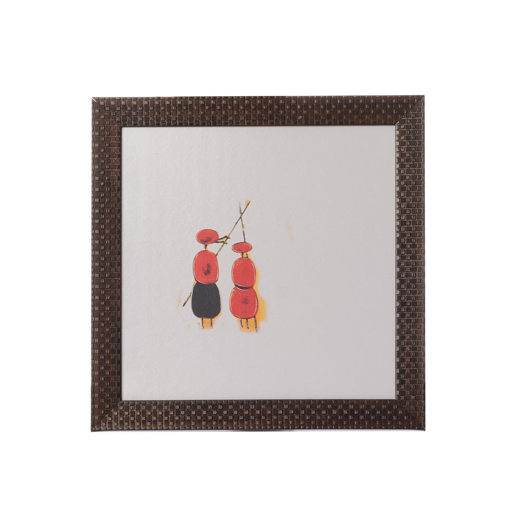 Abstract Pair Satin Matt Texture UV Art Painting Kafalo