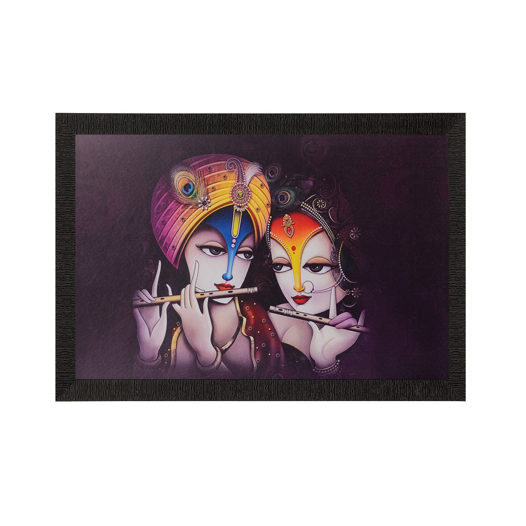 Radha Krishna Painting Digital Printed Religious Wall Art Kafalo