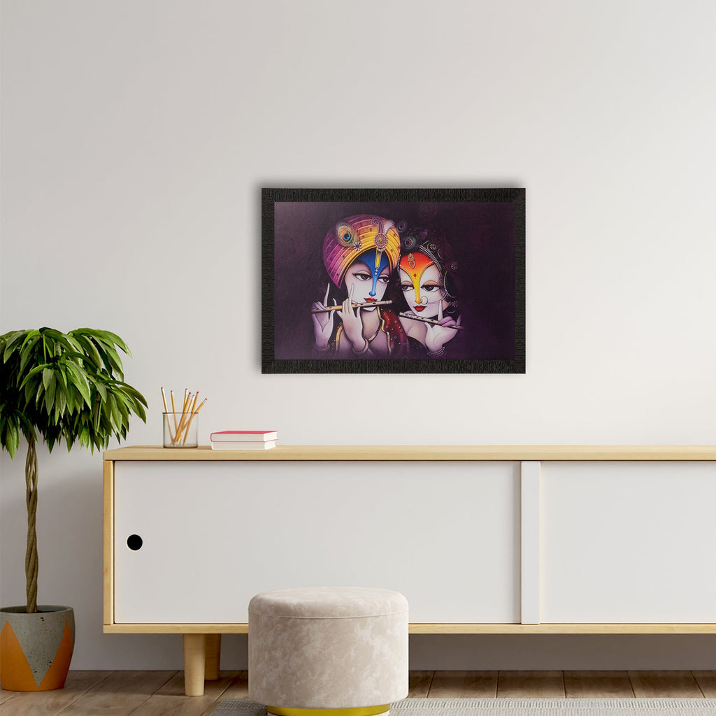 Radha Krishna Painting Digital Printed Religious Wall Art Kafalo