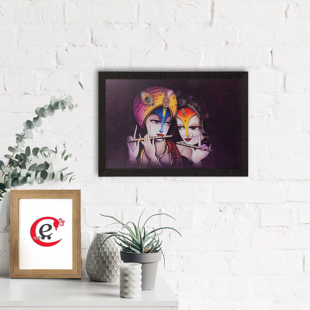 Radha Krishna Painting Digital Printed Religious Wall Art Kafalo