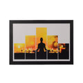 5 Cut Set of Man doing Yoga Satin Matt Texture UV Art Painting Kafalo